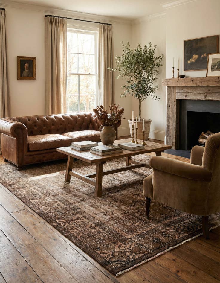 Detail image of 4' 10 x 9' 5  Hand Knotted Ultra Vintage Persian Wool Rug