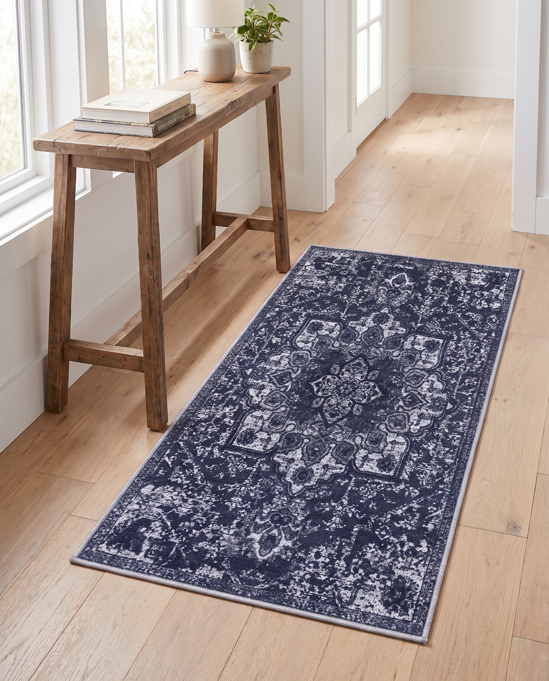 Dark Gray Renaissance Runner Rug