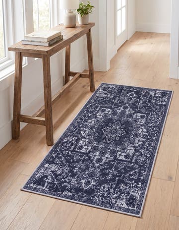 Dark Gray Renaissance Runner Rug