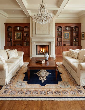 8' 4 x 8' 4 Hand Knotted Kerman Wool Square Rug