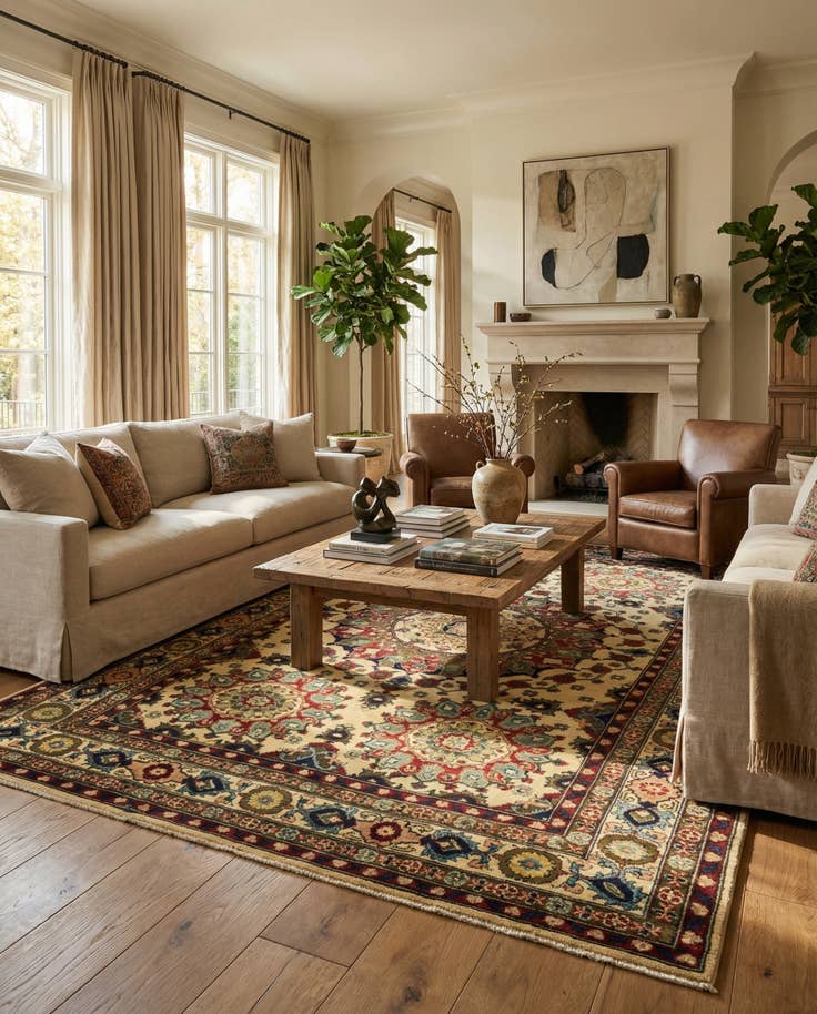 Detail image of 6' 7 x 10' 2 Hand Knotted Kazak Rug