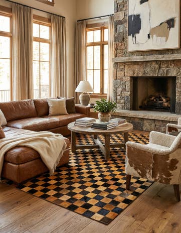 5' 2 x 8' Cowhide Stocks Rug