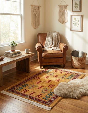 2' 8 x 4' 2 Hand Knotted Ziegler Wool Rug