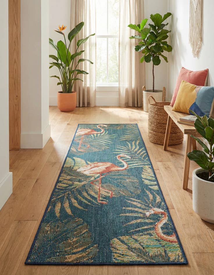 Detail image of 2' x 7' 10  Washable Baja Indoor / Outdoor Runner Rug