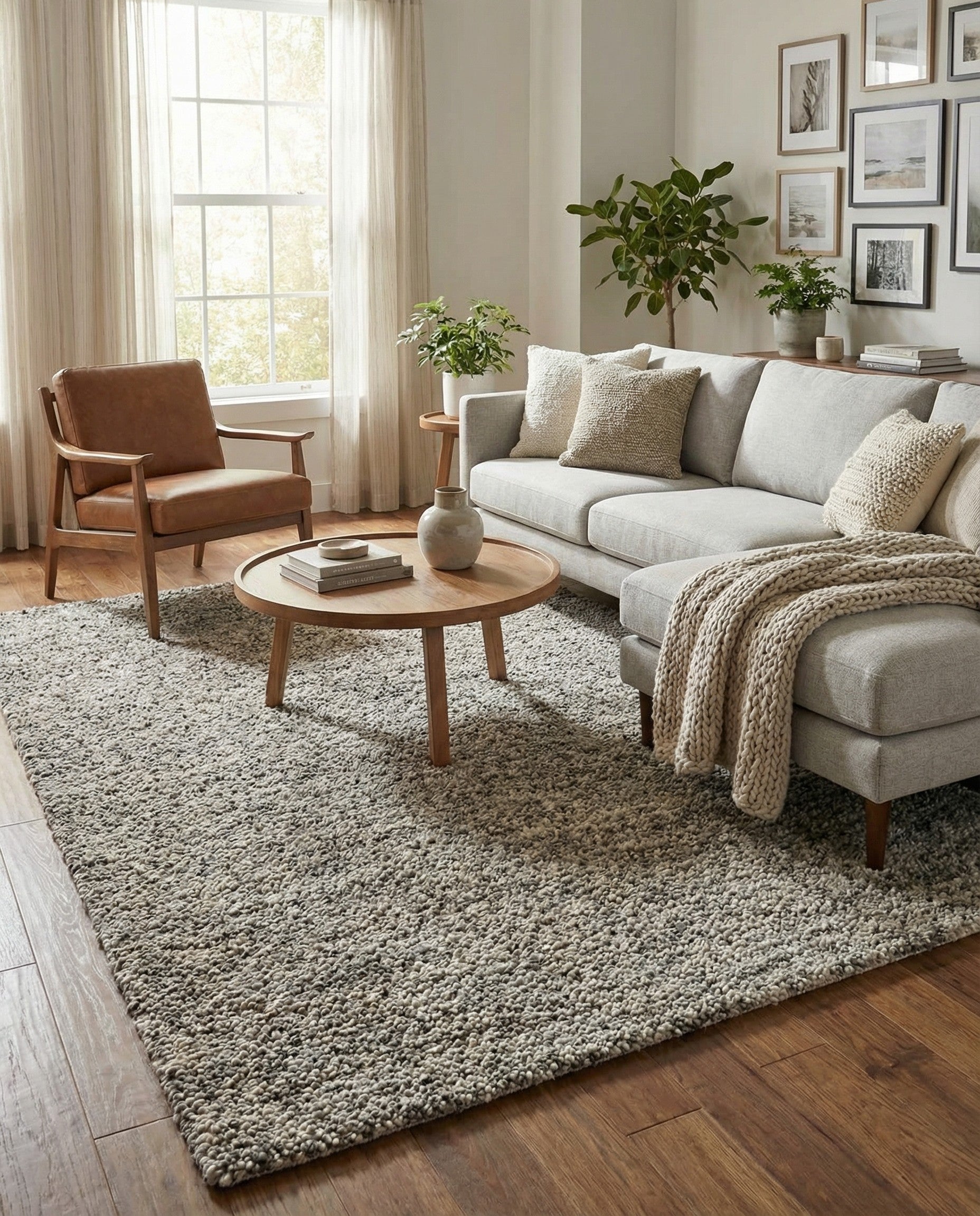  6' 1 x 9'  Hand Woven Haka Deluxe Shag Rug