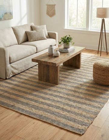 10' x 14' 1 Handmade Braided Jute Rug