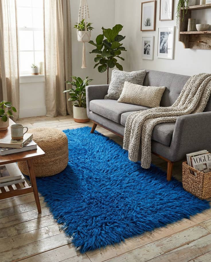 Detail image of 2' 5 x 4' 9 Hand Knotted Moroccan Wool Rug