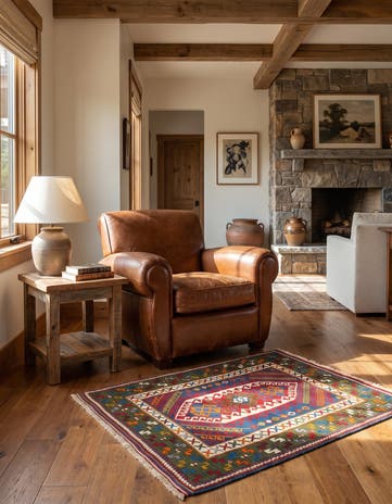 3' 9 x 4' 9 Hand Knotted Anatolian Oriental Wool Rug