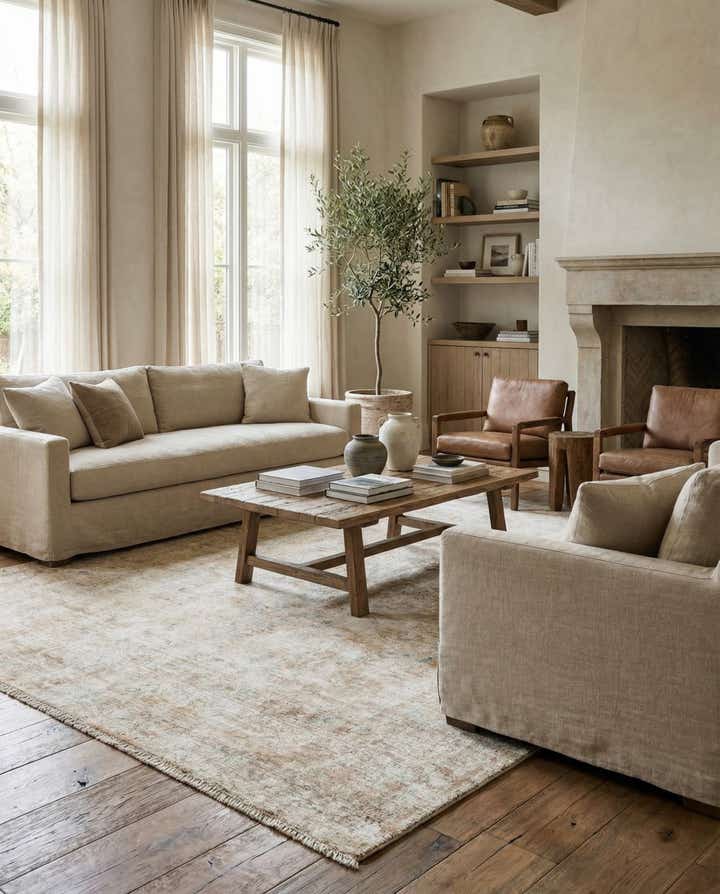 6' 6 x 9' 4 Hand Knotted Ultra Vintage Persian Wool Rug