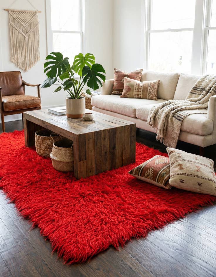 Detail image of  2' 5 x 4' 5  Hand Knotted Moroccan Wool Rug