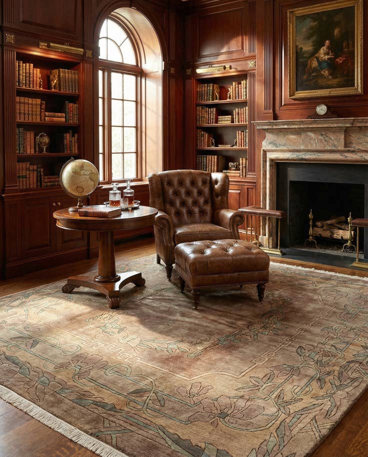 Detail image of 8' 4 x 8' 5 Hand Knotted Tibet Wool Square Rug