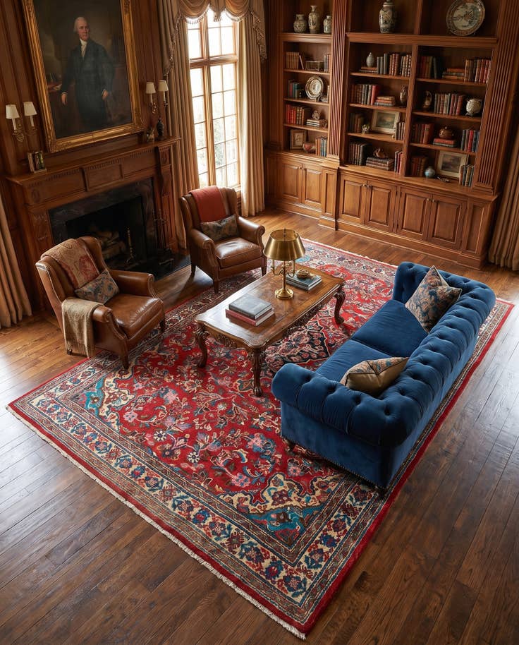 Vue détaillée : 300cm x 380cm Hamedan Tapis Laine