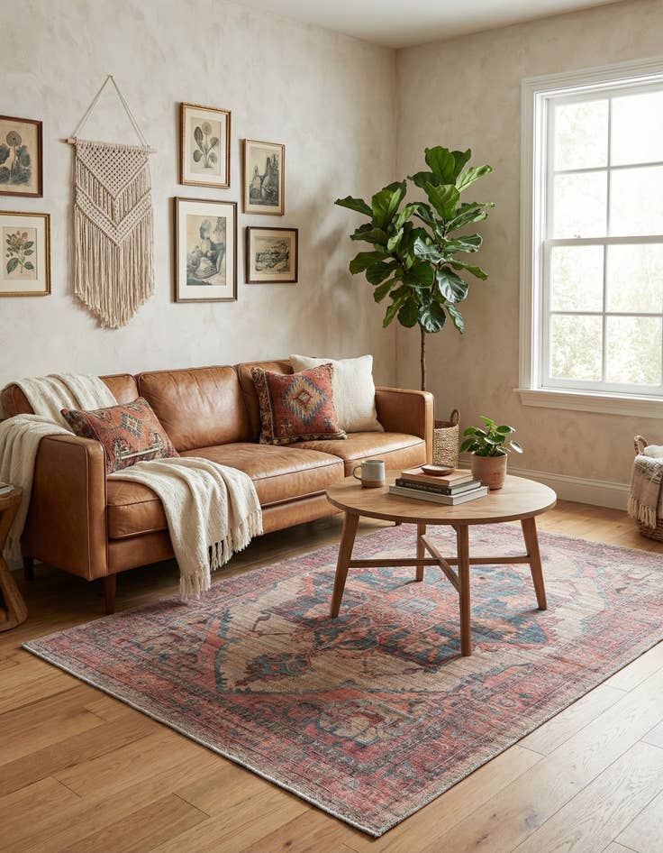 Detail image of 4' x 6'  Washable Nostalgia Rug