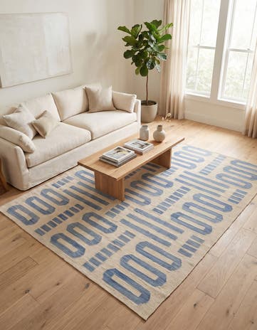 5' 4 x 6' 5 Hand Woven Kilim Modern Wool Rug