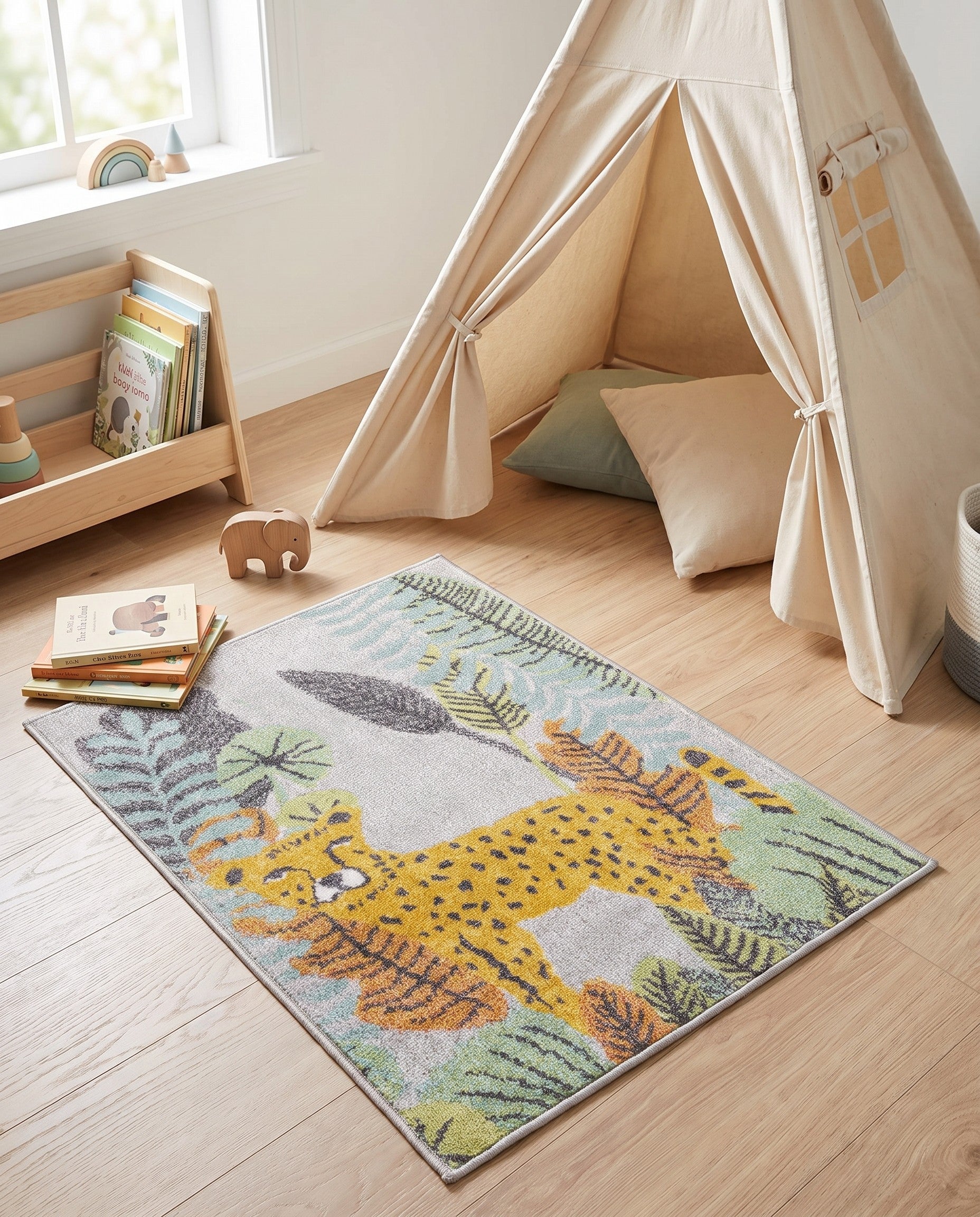 2' 2 x 3' Leopard Whimsy Kids Rug