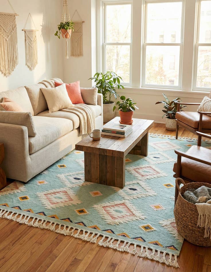 Detail image of  9' x 12' 2  Hand Woven Arizona Wool Rug