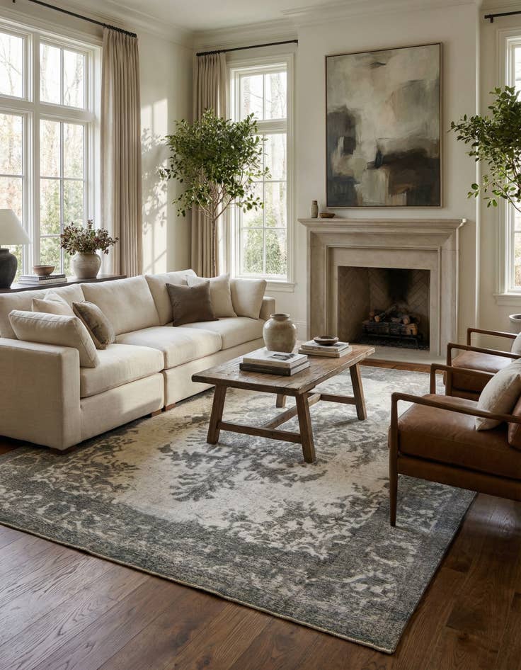 Detail image of 9' 2 x 12' 5  Hand Knotted Ultra Vintage Persian Wool Rug