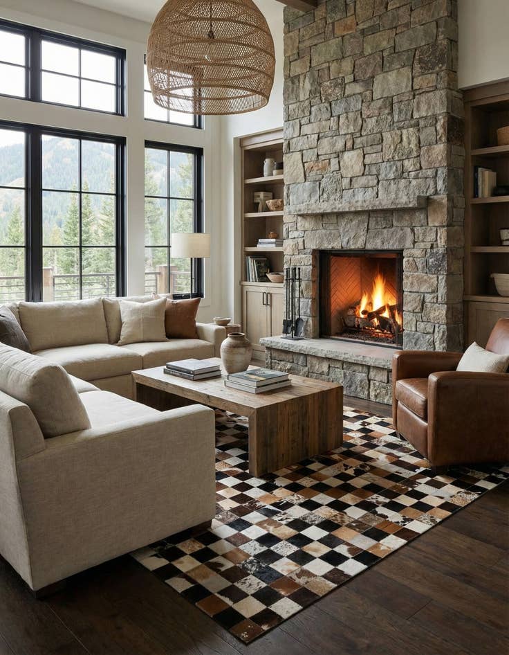 Detail image of  7' 11 x 10' 2 Cowhide - Patchwork Rug