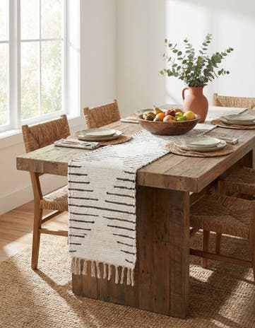 1' 2 x 6' 1 Hand Woven Chindi Cotton Table Runner Rug