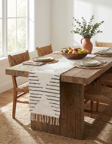 1' 2 x 6' 1 Hand Woven Chindi Cotton Table Runner Rug