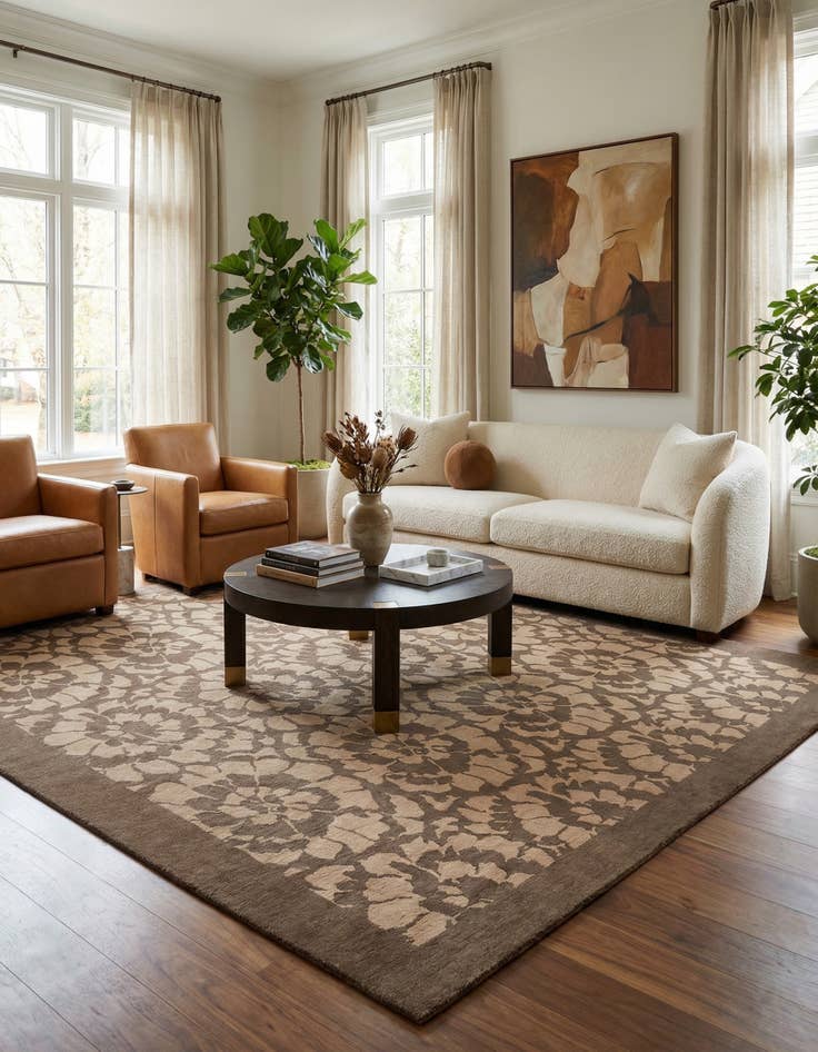 Detail image of 8' 4 x 9' 9  Hand Knotted Modern Nehmo Wool Rug