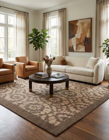 8' 4 x 9' 9 Hand Knotted Modern Nehmo Wool Rug