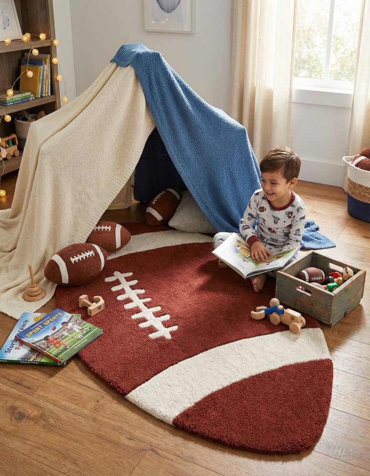 Detail image of 2' 5 x 4' 3 Playtime Kids Wool Freeform Rug