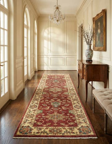 2' 8 x 9' 9 Hand Knotted Ariana Ziegler Runner Rug