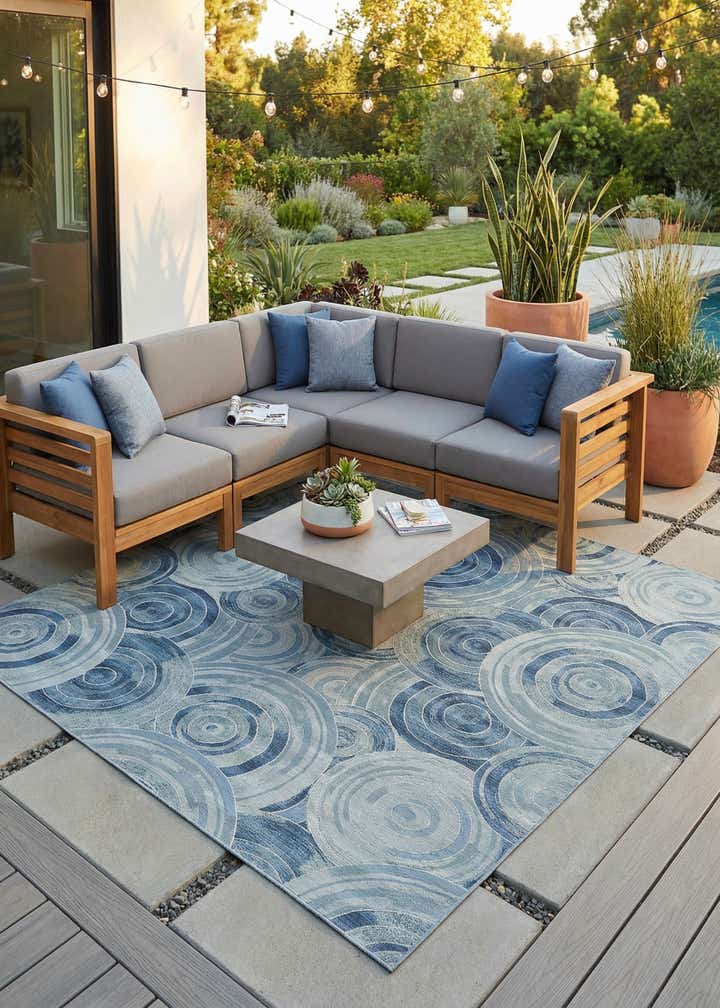 10' x 12' 2 Easy-Clean Modern Indoor / Outdoor Rug