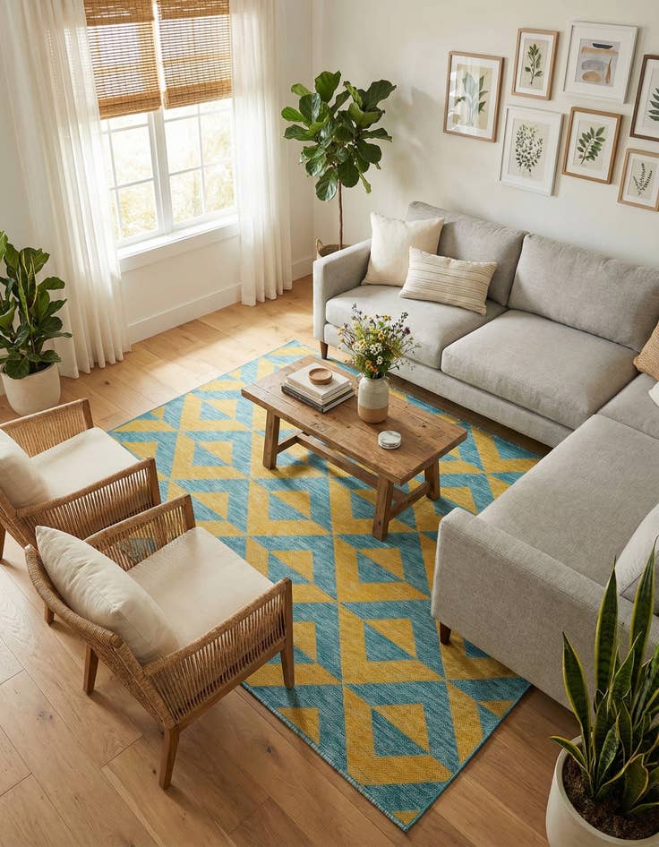 Detail image of 5' 3 x 8'  Washable Jill Zarin Napa Indoor / Outdoor Rug