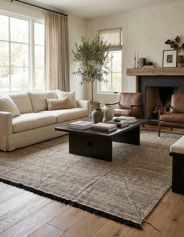 Detail image of 8' 8 x 9' 6  Hand Knotted Moroccan Wool Rug