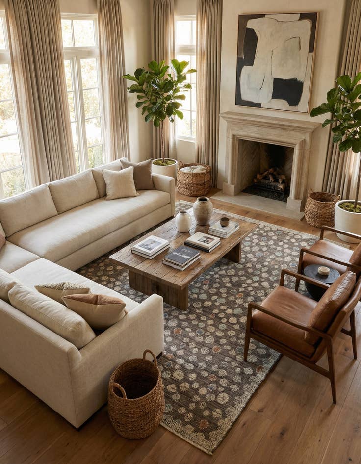 Detail image of 8' 3 x 10' 4  Hand Knotted Darya Wool Rug