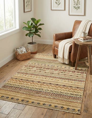 2' 8 x 4' Hand Knotted Modern Ziegler Oriental Rug