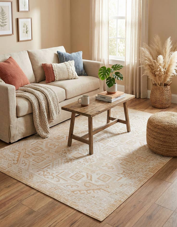 Detail image of 6' x 9' Easy-Clean Aztec Indoor / Outdoor Rug