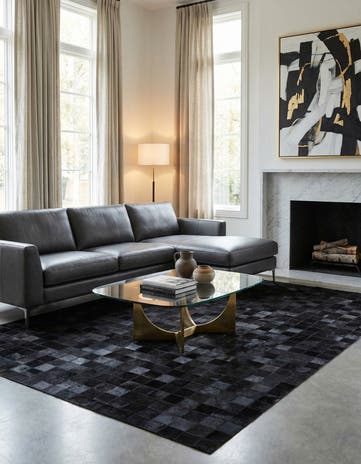5' 3 x 8' 2 Cowhide - Patchwork Rug