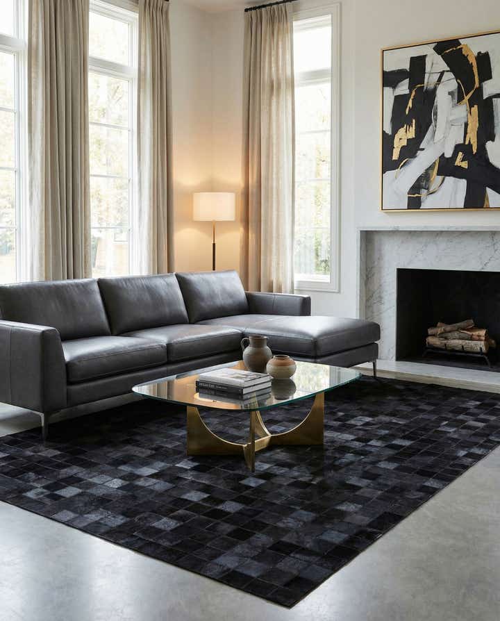 5' 3 x 8' 2 Cowhide - Patchwork Rug