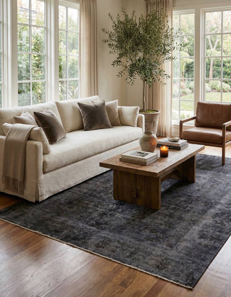 Detail image of  6' 3 x 9' 7  Hand Knotted Ultra Vintage Persian Wool Rug