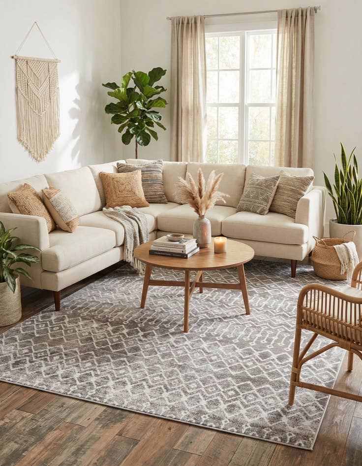 Detail image of  9' x 12' Bohemian Trellis Rug