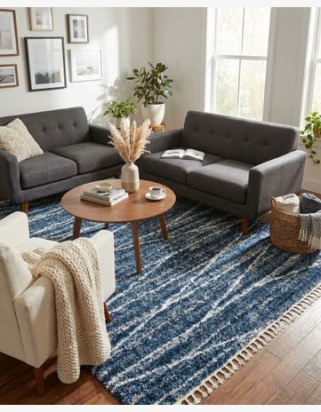 Blue Serenity Shag Rug