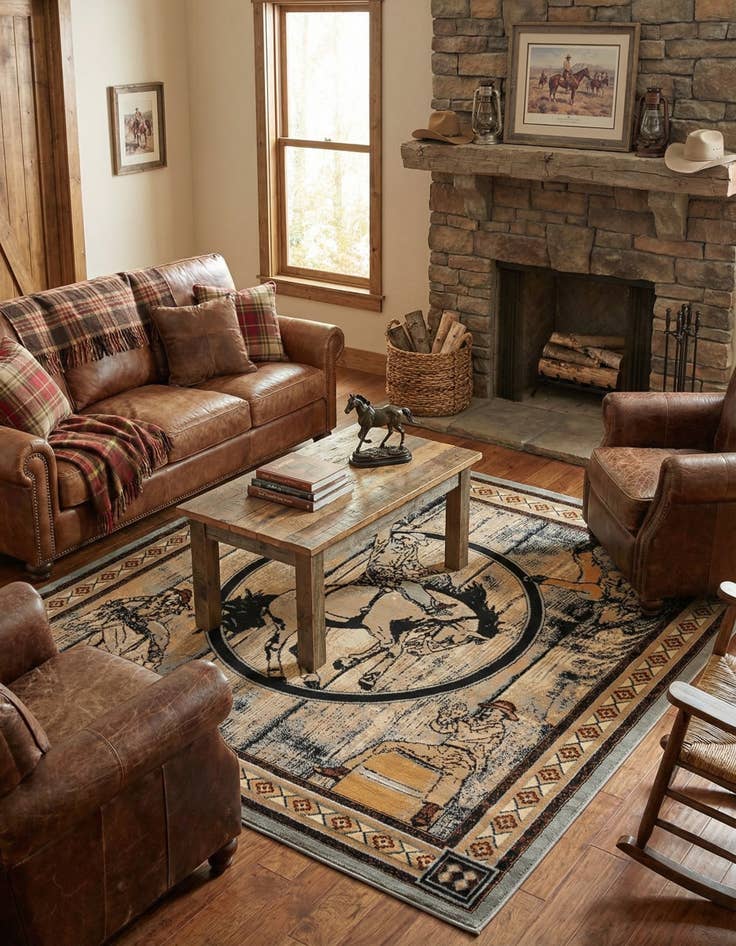 Detail image of  7' 10 x 7' 10 Pioneer Square Rug