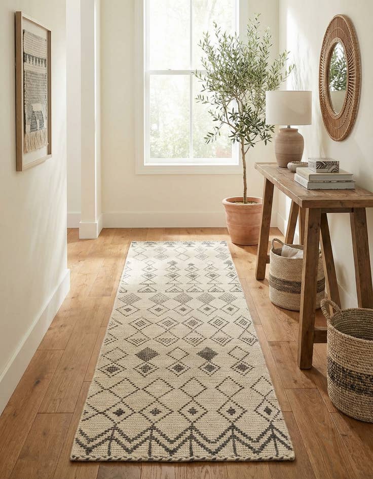 Detail image of 2' 9 x 10' 1  Hand Knotted Moroccan Wool Runner Rug