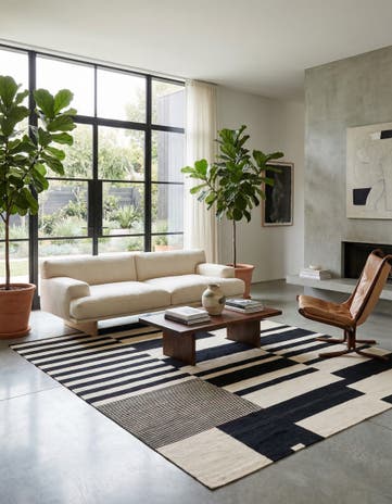 8' 5 x 9' 6 Hand Woven Kilim Modern Wool Rug