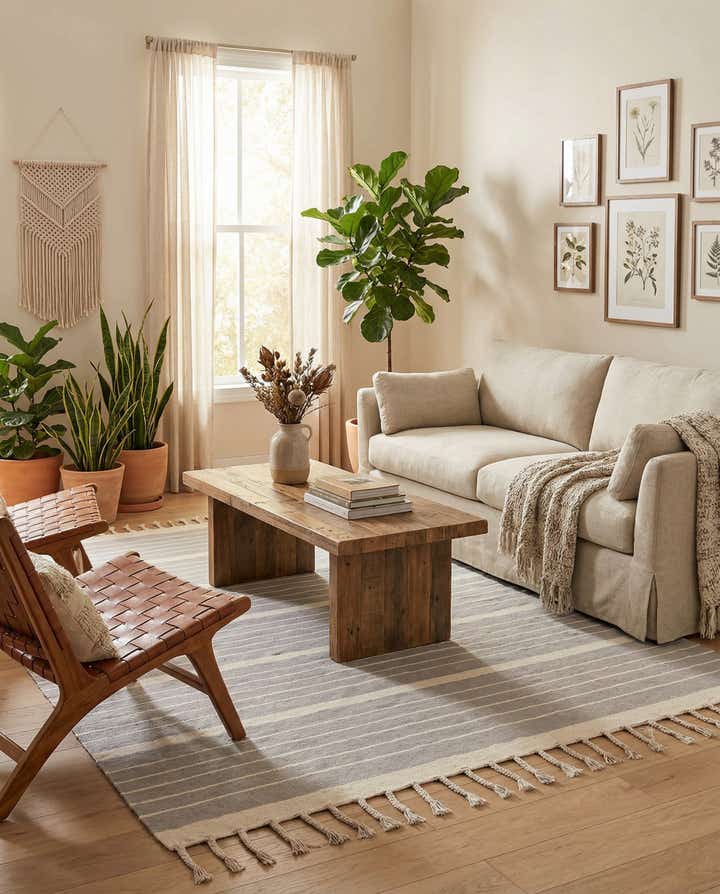 8' x 10' Hand Woven Chindi Cotton Rug