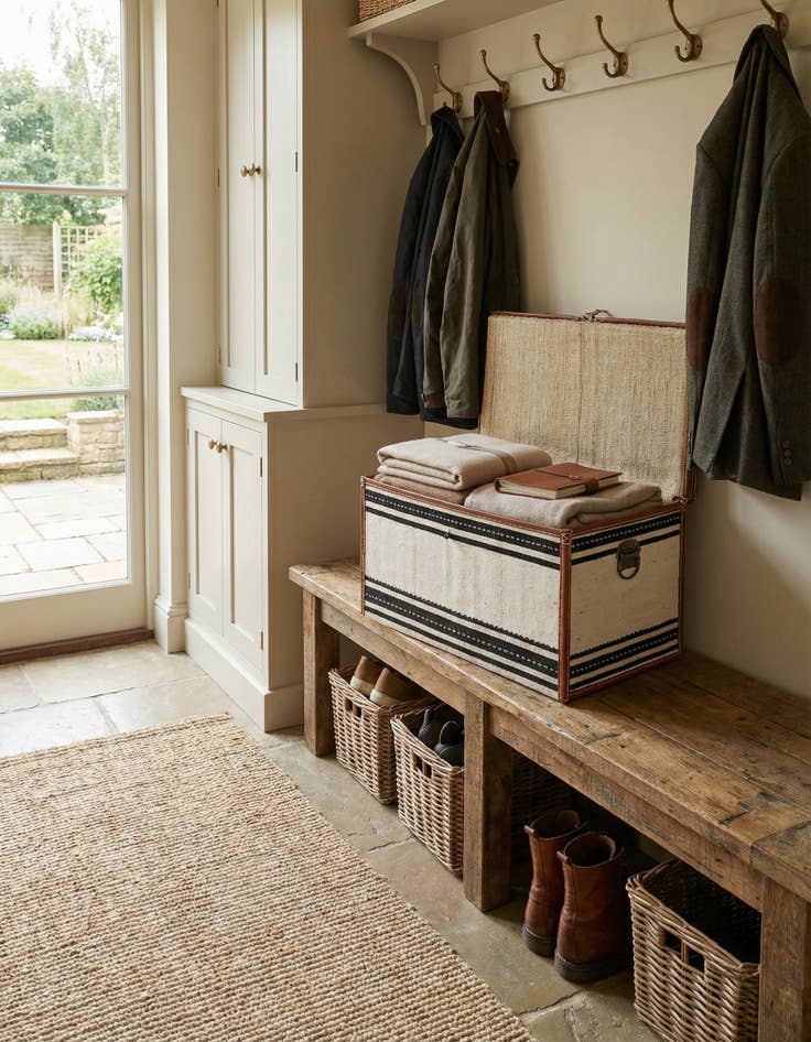 Detail image of 1' 3 x 2' 5  Hand Knotted Furniture Trunk
