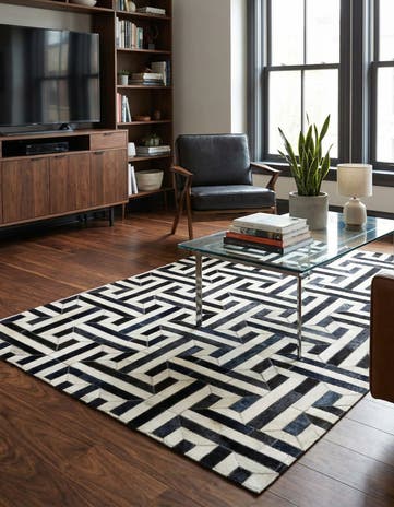 4' 2 x 6' 2 Cowhide - Patchwork Rug