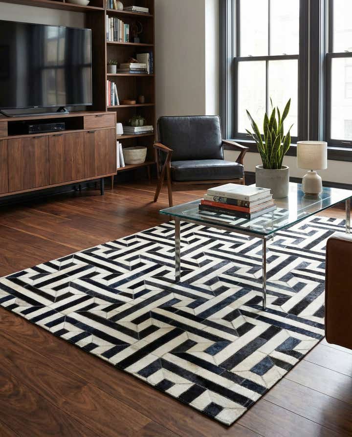 4' 2 x 6' 2 Cowhide - Patchwork Rug