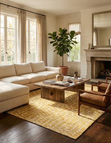 6' 1 x 9' 3 Hand Knotted Darya Wool Rug