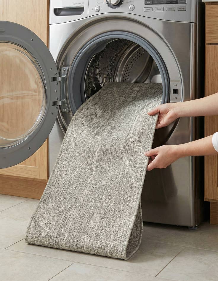 Detail image of 2' x 5'  Washable Bohemian Indoor / Outdoor Runner Rug