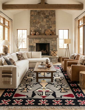 9' x 12' 5 Hand Knotted Darya Wool Rug