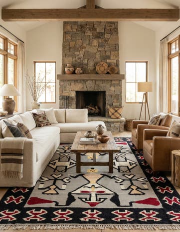 9' x 12' 5 Hand Knotted Darya Wool Rug